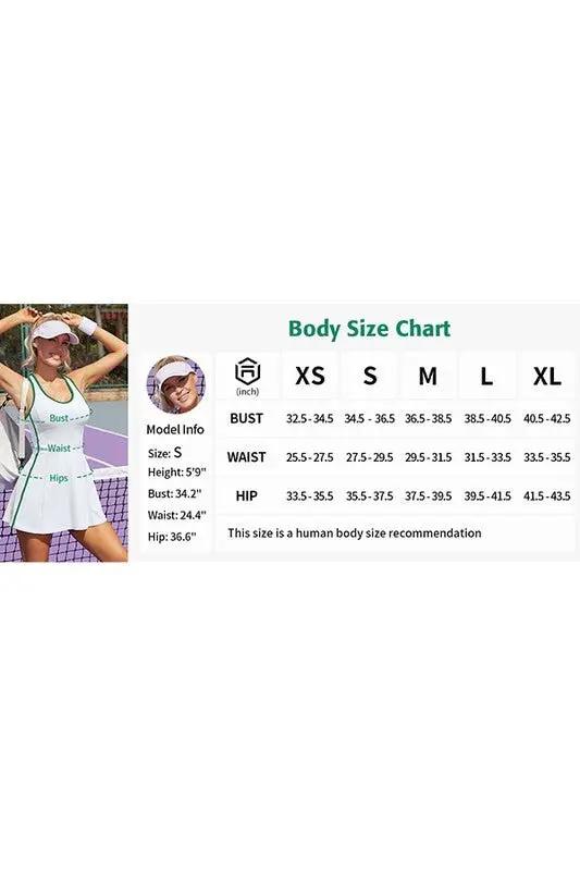 Bra V Neck Racerback Tennis Dresses with Shorts for Sports and Workout - Love Salve